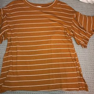 Rust striped shirt